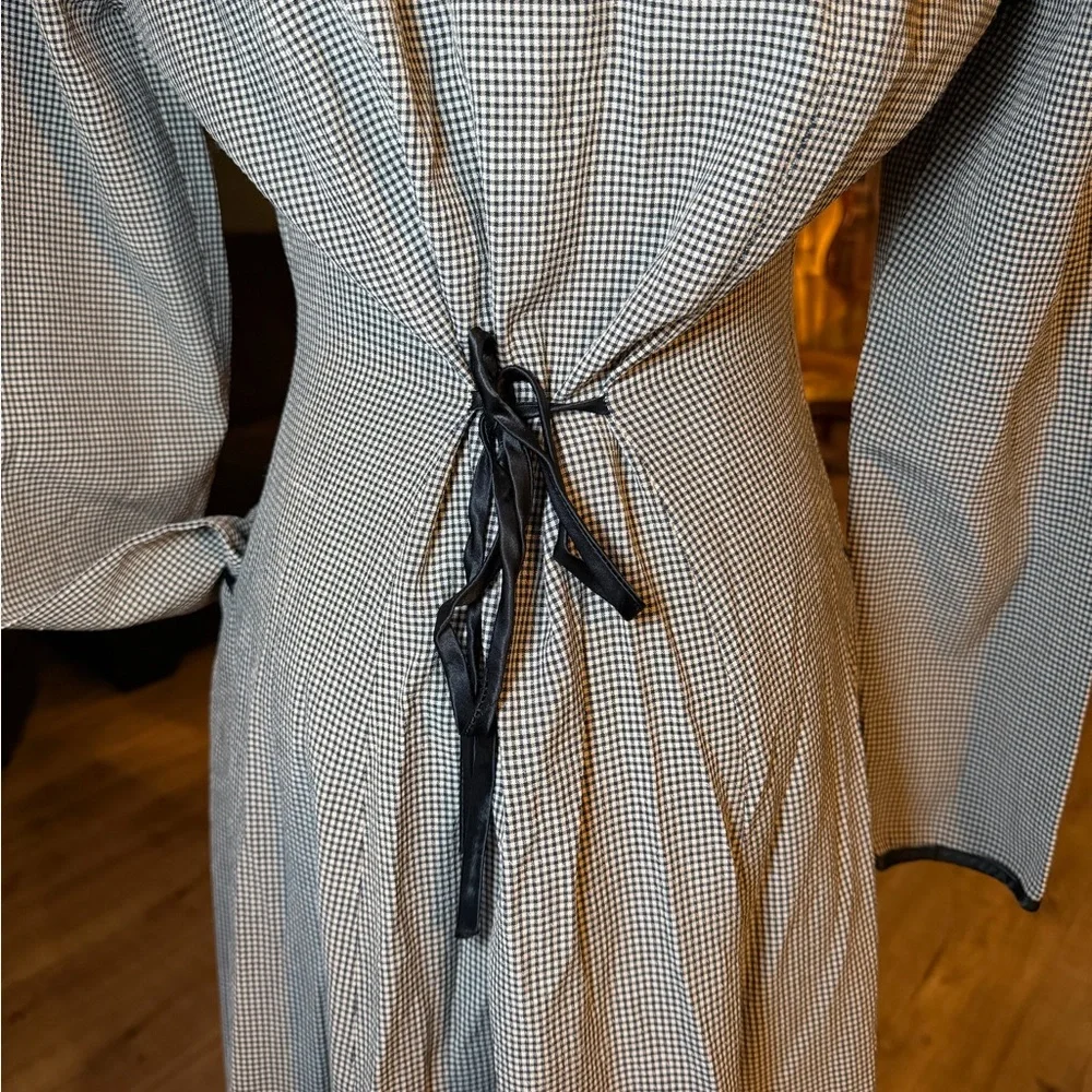 80s Pinup Houndstooth Coat Dress – Vintage Size 6 – Mix It Label - Picture 7 of 12